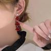 Korean Long Fan Earrings for Women - Autumn/Winter 2024 Trendy Niche Design