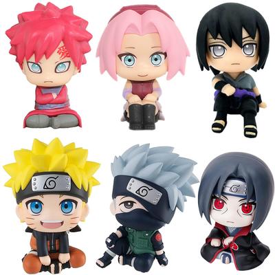 Naruto Anime Figure Naruto Kakashi Action Figure Q Version Kawaii Sasuke Itachi Figurine Car Decoration Collection Model Toys