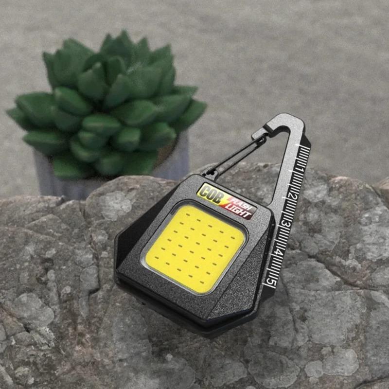 Super Jasna COB Brelok Światło Robocze Akumulatorowe Brelok Latarki Światło ze Skalą Wielofunkcyjne Światło Kieszonkowe Awaryjne