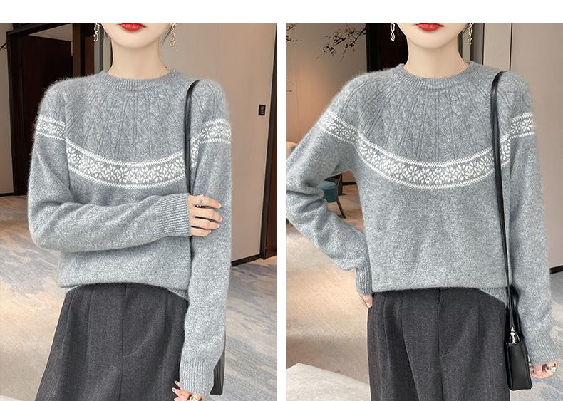 Autumn/Winter 2025 Stylish Loose Knit Wool Sweater - Cozy and Versatile Pullover