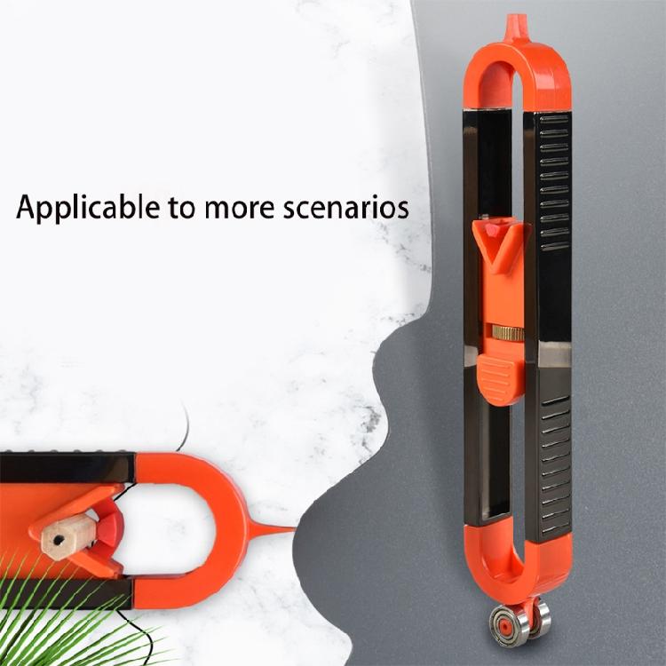 Multifunction Profile Scribing Ruler Movable Carpenter Tool for Floor Laying