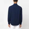 Polo Ralph Lauren Ss23 Solid Color Polo Collar Single Breasted Long Sleeve Shirt Men Shirts Blue 710890432-001