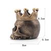 New 3D Halloween Crown Skull Candle Holder Resin Skull Candlestick Skeleton Candle Base Home Halloween Decoration Supplies