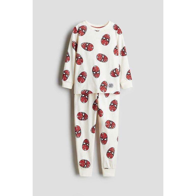 

[Серия Marvel] Детская одежда HM Костюм для мальчиков 2 предмета 2025 Осень Новое поступление Пижама с принтом 1232761 White/Spider-Man 110/56(2-4Y)