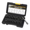 14Pcs Nut & Bolt Grip Extractor Socket Set 1/4''-3/8'' Hex Adapter Extraction Socket Set Bolt & Nut Remover Removing Bolts Nuts