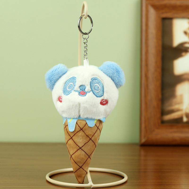Adorable Panda Plush Toy Ice Cream Pendant Cute Children's Event Gift 15cm