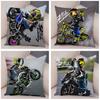 Extreme Sports Cushion Cover Decorative Cartoon Motorcycle Pillowcase Polyester Color Mobile Bicycle Sofa Home Car
