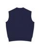 Yeseyesee One Pocket Knitted V-Neck Vest Navy