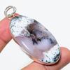 Dendritenopal Edelstein Handgefertigt 925 Sterlingsilber Schmuck Anhänger 2,76" g6b07