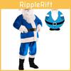 Versatile Unisex Christmas Santa Claus Costume Seven-piece Set For Adults