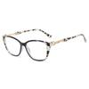 Leopard Square Metal Accessory Anti Blue Light High Definition Reading Glasses Woman Men Vintage Reader Eyeglasses