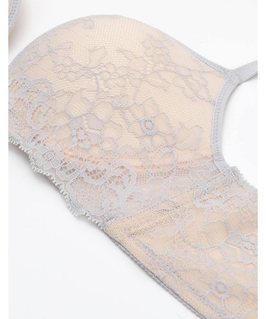 less likely to create a gap from the armpits to the high fits the all lace Bra Wacoal BZM331 GY F75 [Amphi] Bra, non-wired, back, armpits, bust,