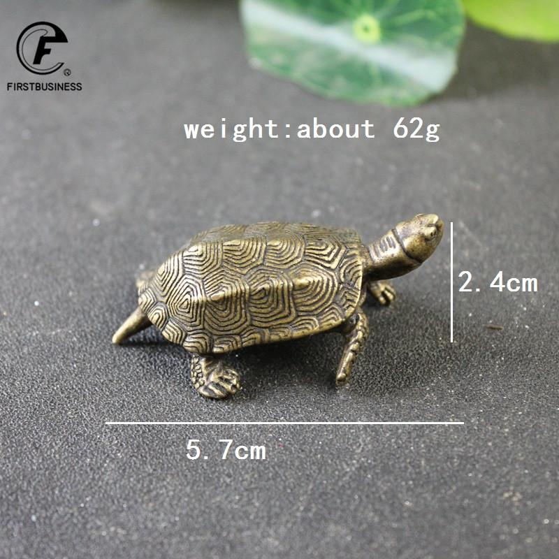 

Вінтажні латунні довголіття Фігурки черепах тварин Мініатюри Lucky Desktop Oranments Аксесуари для прикраси дому Декори фен-шуй