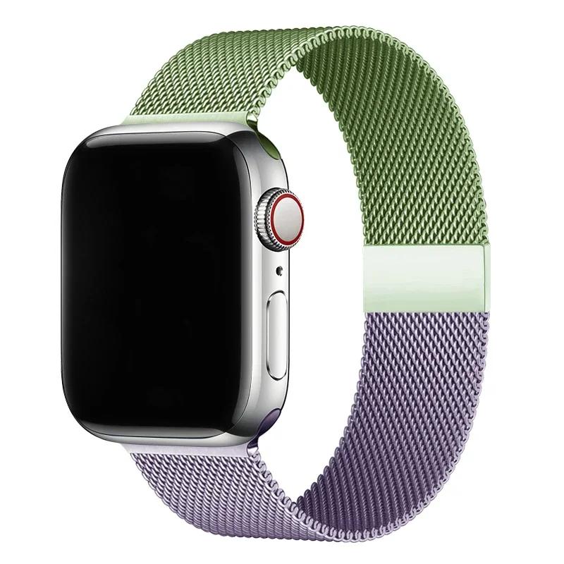 Milanese Loop Band for Apple Watch Strap Ultra 49mm 46mm 45mm 44mm 41mm 40mm Metal Wristband Bracelet Iwatch Series 9 8 7 6 5 4 3 SE