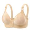 Large Size Front Button Nursing Bra, Gathered for Breathability and Comfort, Without Steel Rims, Suitable for Middle-aged Mothers