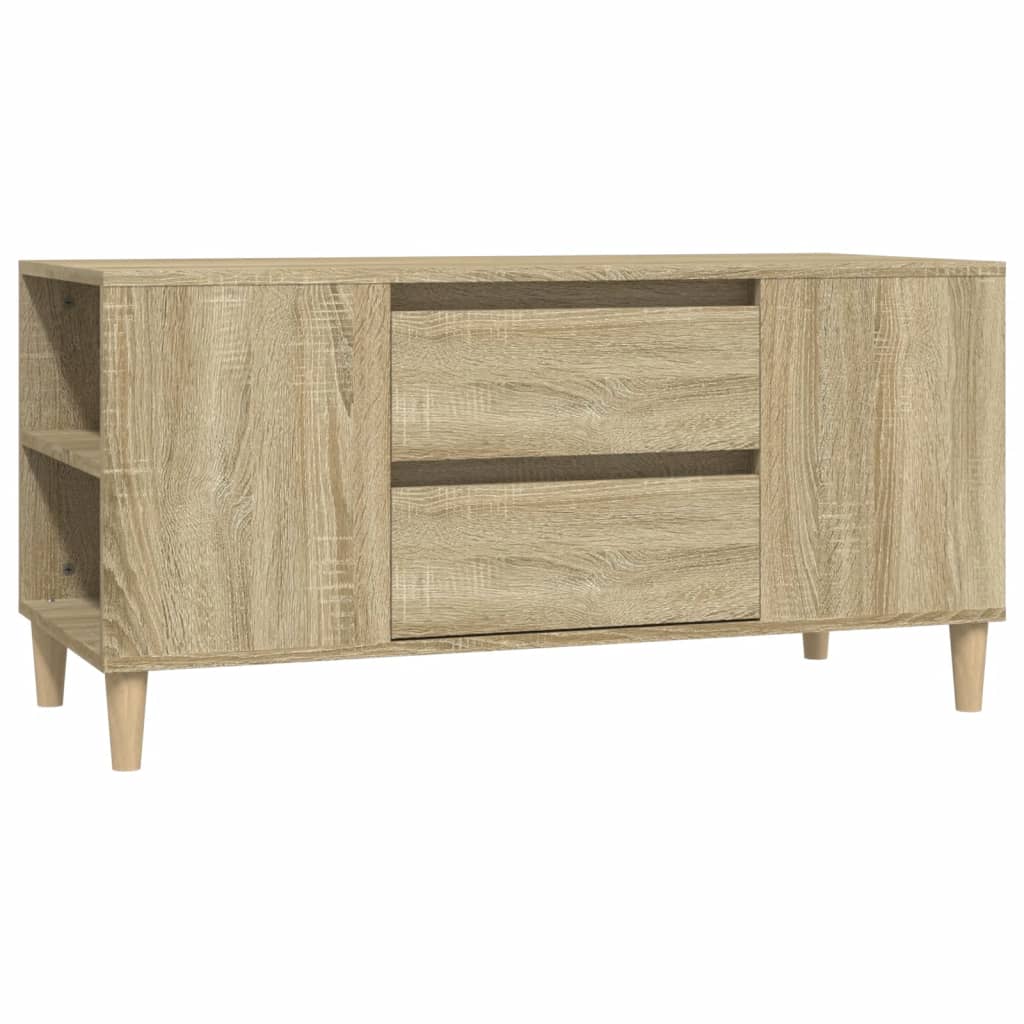 TV Stand in Sonoma Oak Finish 102 x 44.5 x 50 cm Particleboard