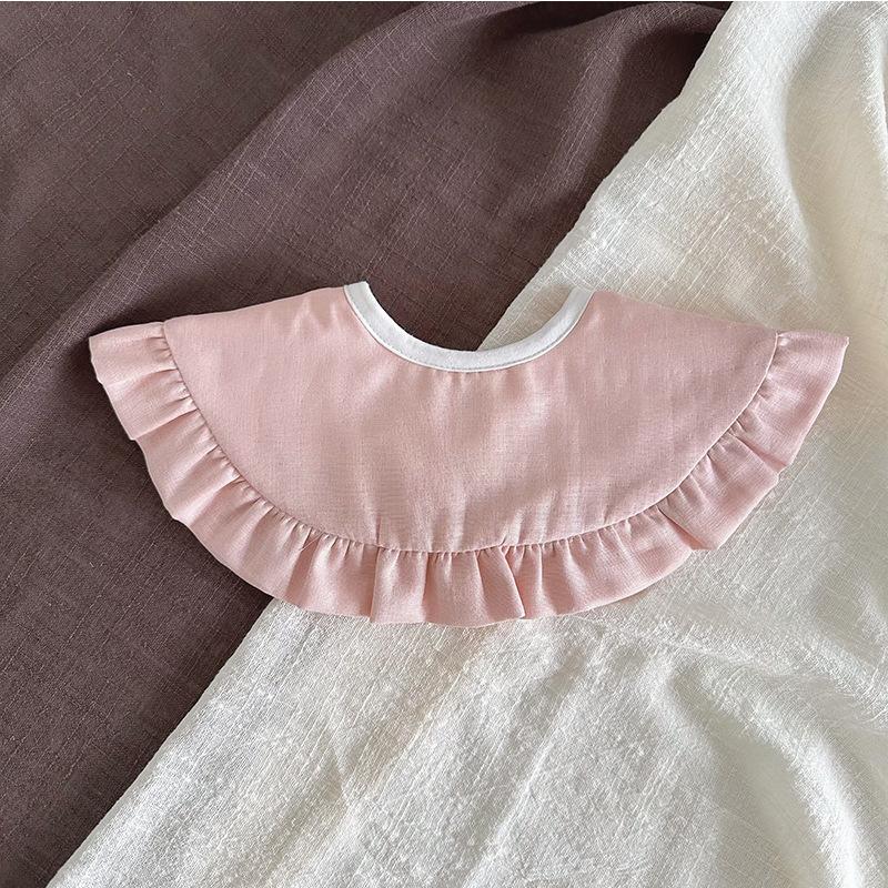 Ins Spring And Summer New Baby Gauze Large Lace Swallow Scarf Princess Palace Style Increased 360 Bib Baby Bib