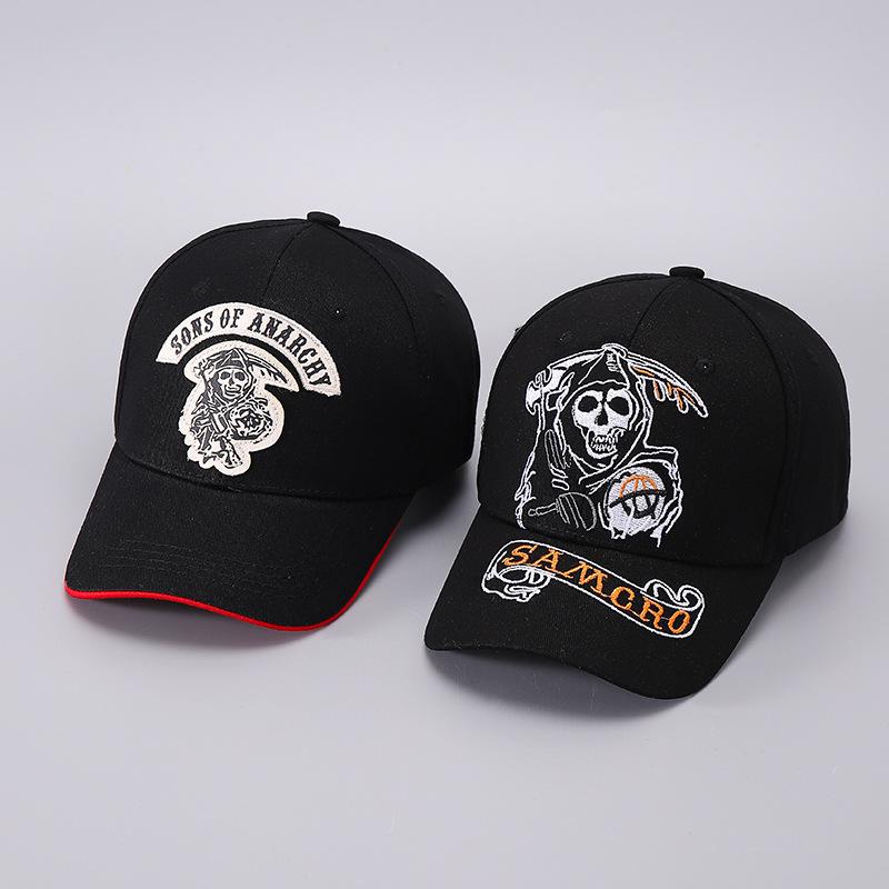 Neue Unisex-Kappe Totenkopf Pirat Bestickt Nähte Trendig Modisch Baseballkappe Männer Frauen Verstellbar Lässig Outdoor Streetwear Sportmütze