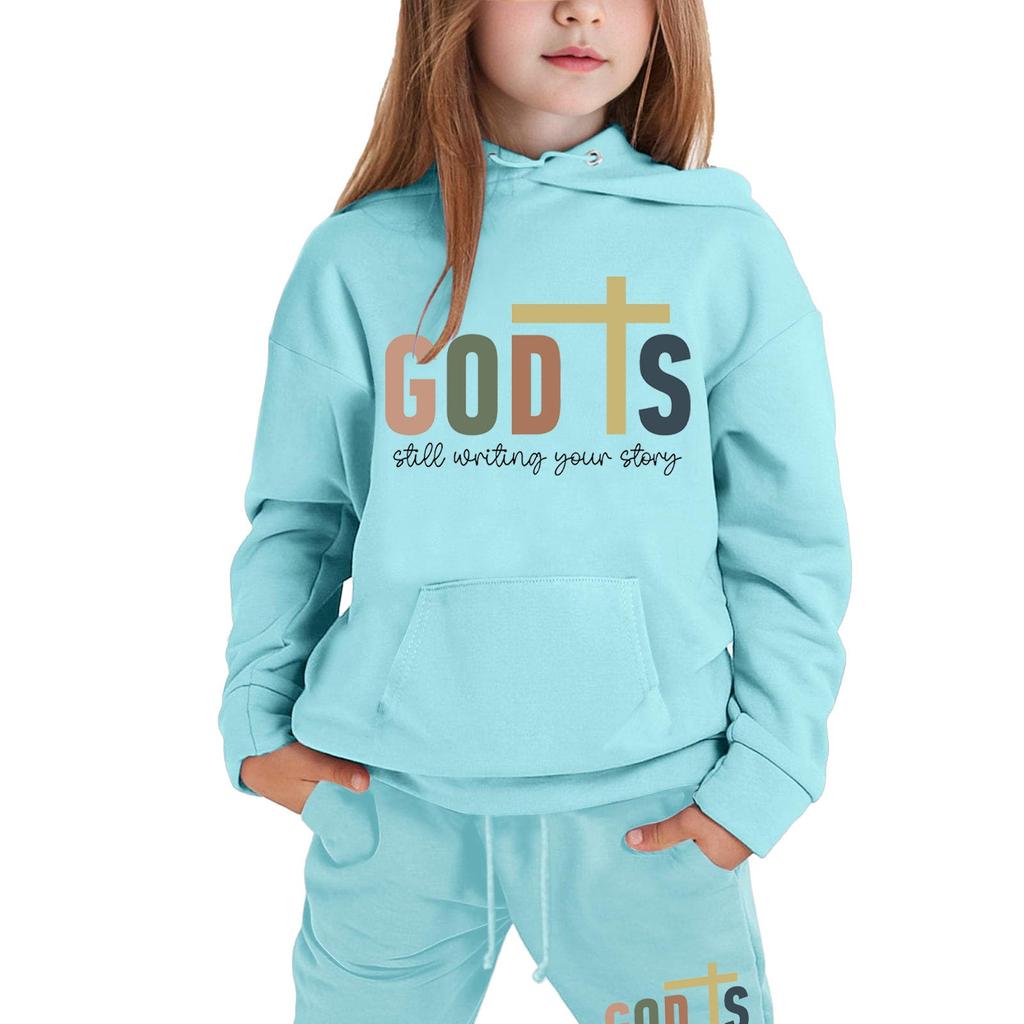 Chłopcy Dziewczęta Dresy Odzież Bluza z kapturem Spodnie dresowe do biegania Dresy Zestaw Modny Strój