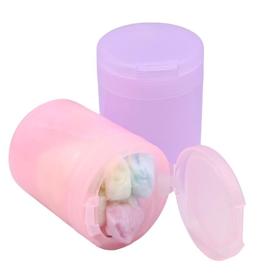

Nail Cotton Pads Storage Cup with Clip Lid Manicure Makeup Tool