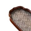 Begonia Flower Glass Tray Countertop Snack Home Decors Jewelry Organizer for Dining Room