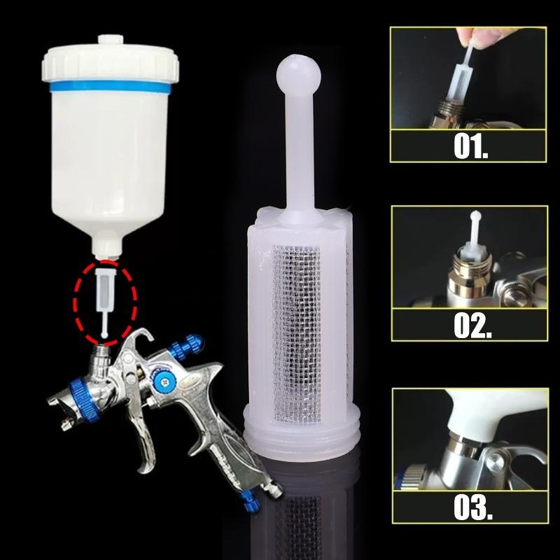 Nylon Fine Mesh Filter for Car Paint Spray Gun Replaceable Part Prevent Clogging Paint Feed Sprayer for Auto Styling Graffiti
