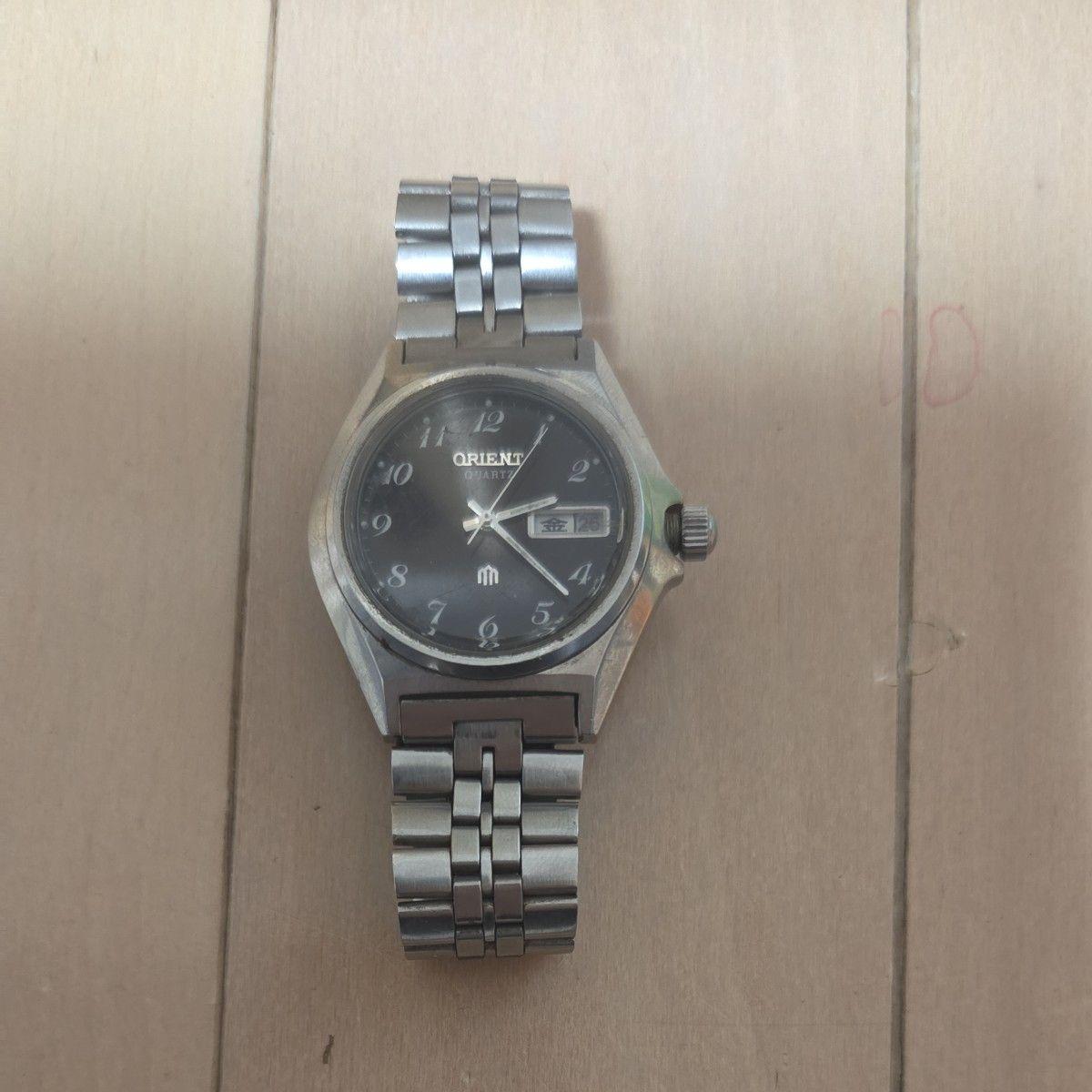 ORIENT QUARTZ Orient Quartz Watch Day Date Silver