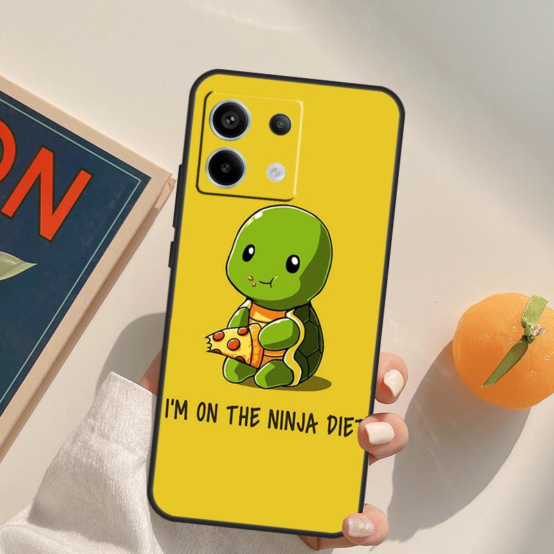 Cartoon Turtle Funda For Xiaomi Redmi Note 9 10 11 12 13 14 Pro 9S 10S 11S 12S Redmi 13C 10C 12C 14C Case