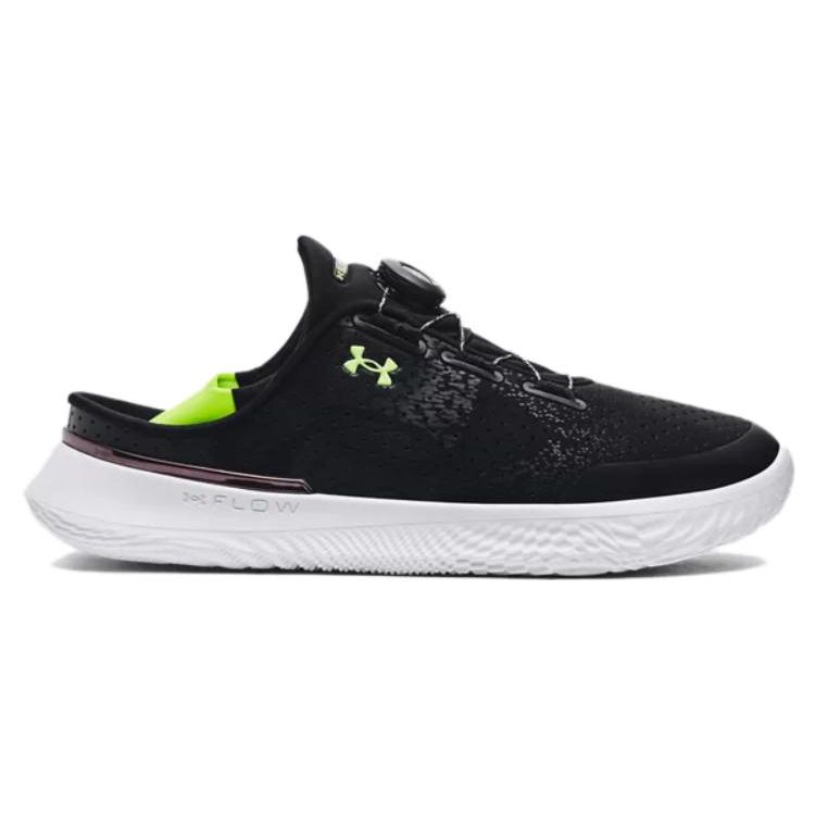 Under Armour Ua Flow Slipspeed Nízké Casual Běžecké Boty S Boa Dial Unisex tenisky Černá Zelená 3027057-002