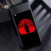 Case For Samsung Galaxy Z Flip 3 4 5G Black Hard PC Phone Housing Z Flip4 Segmented Cover Landscape Ink Painting Japan Samurai