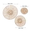 Wall Basket Decor 50cm 35cm 25cm Diameter 3D Design Handmade Round Rattan Woven Wall Ornament for Home