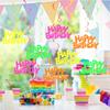 Light Up Hanging Banners for Family Gathering Birthday Party Wall Decors Streamers Fluorescence Hanging Streamers Decors