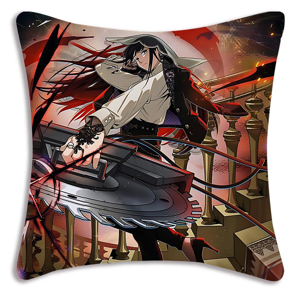 Anime Sakamotos Days Pillow Covers Cartoon Sofa Decorative Home Double-sided Printing Short Plush Cute Cushion Cover
