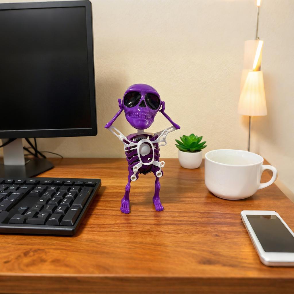 Dancing And Swinging 3D Toy With Light And Music, Halloween Wind Up Walk Skeleton Clockwork Toy, Funny Wind Up Dancing Skeleton, Funny Dance