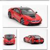 1/24 BMW I8 Supersportwagen Neues Energiefahrzeug Legierungsauto Diecasts & Spielzeugfahrzeuge Automodell Miniaturmaßstabsmodellauto für Kinder