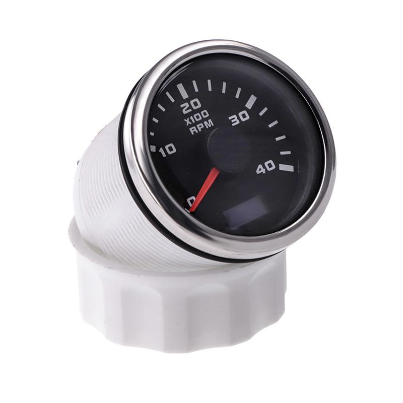 52mm Pointer Tachometer 4000 Rpm Tacho Meter Gauge With Red Backlight For Car Boat Yacht Rv 9 -30v