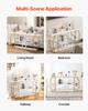 VEVOR Marble Console Table, 3 Tiers Modern Console Table for Open Storage, Golden Geometric Table with Iron Tubes