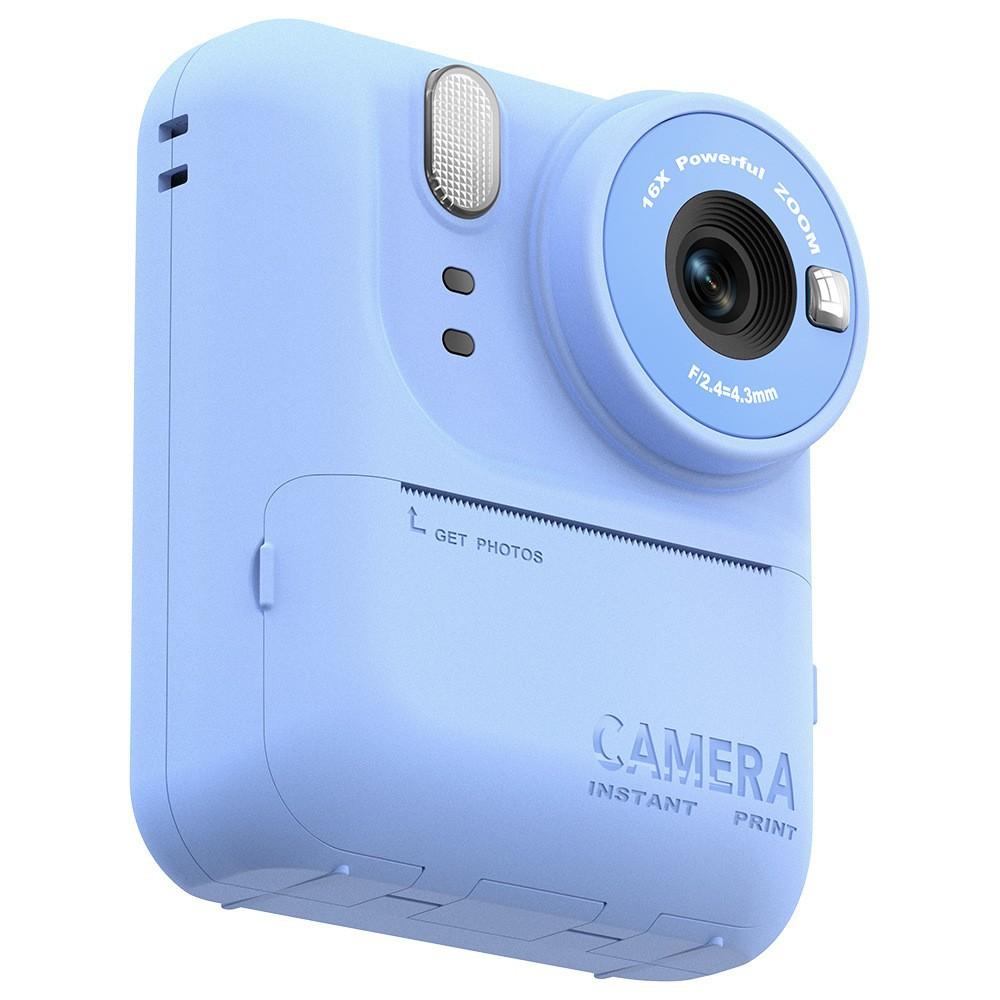 

Новая детская камера для печати HD 1080P, камера для мгновенных фотографий, печать на термобумаге, фотосъемка на улице, подарок на день рождения, камеры NO Card синий