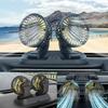 Multi-Voltage Car Fan | Dual Head USB Cooler | 2-Speed Adjustable | Auto Air Ventilation | 5V/12V/24V Compatible