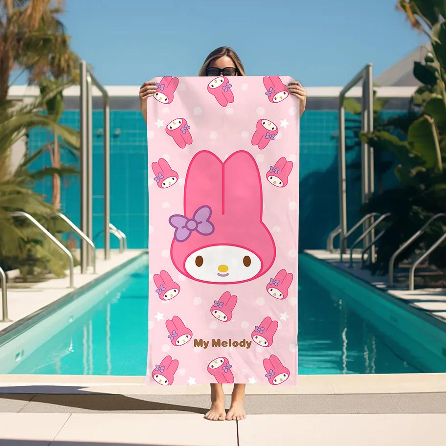 

For Home S-Sanrios-4 Gym Towel Sauna Beach Towels Bathroom Set Accessories Personal Care Spa Large Bath Quick Drying Turban Hair W30*H60(CM)