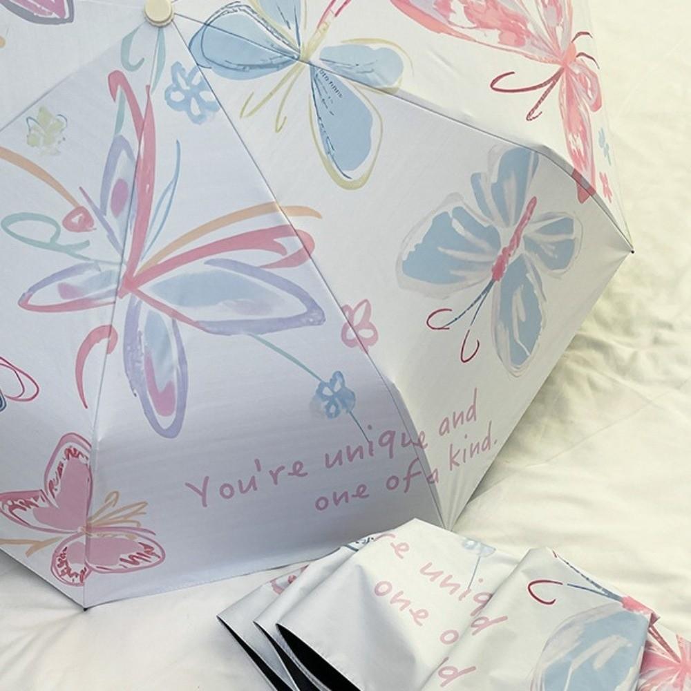 Windproof Butterfly Rain Umbrella UV Protection Folding Sun Umbrella  Women