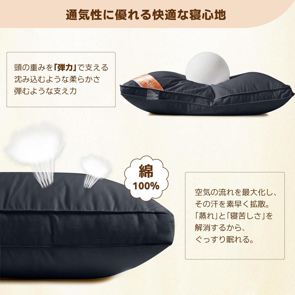 AYO Pillow, Hotel-Quality, Relieves Neck Pain, Popular Pillow, 100% Cotton, High-Resilience Pillow, Sizes 43-63, Washable, 3D Structure, Gift