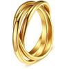 Tricycline Ring Couple Rotating Anti-anxiety Wrist Ring