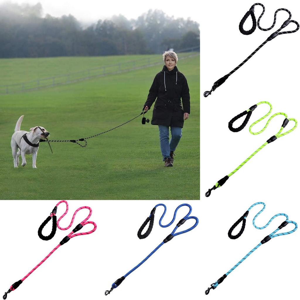 Pioneer Rope Petcore Dog Leash Traffic Padded Two Handle Heavy Double Reflective