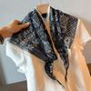 Japanese Retro Polka Dot Cotton and Linen Triangle Scarf Silk Scarf Women's Thin Neck Protection Scarf High-end Neck Scarf