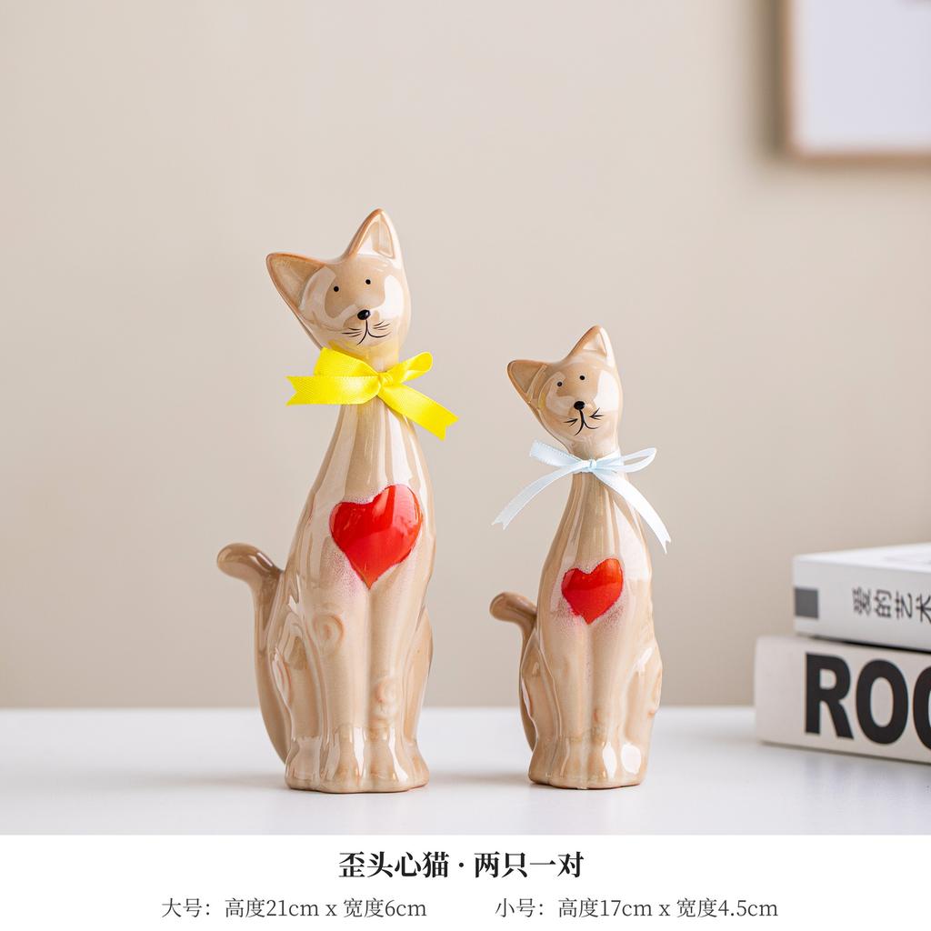 Jingdezhen Creative Ceramic Ornament Desktop Simplicity Niche Cute Porcelain Living Room High End Small Decoration