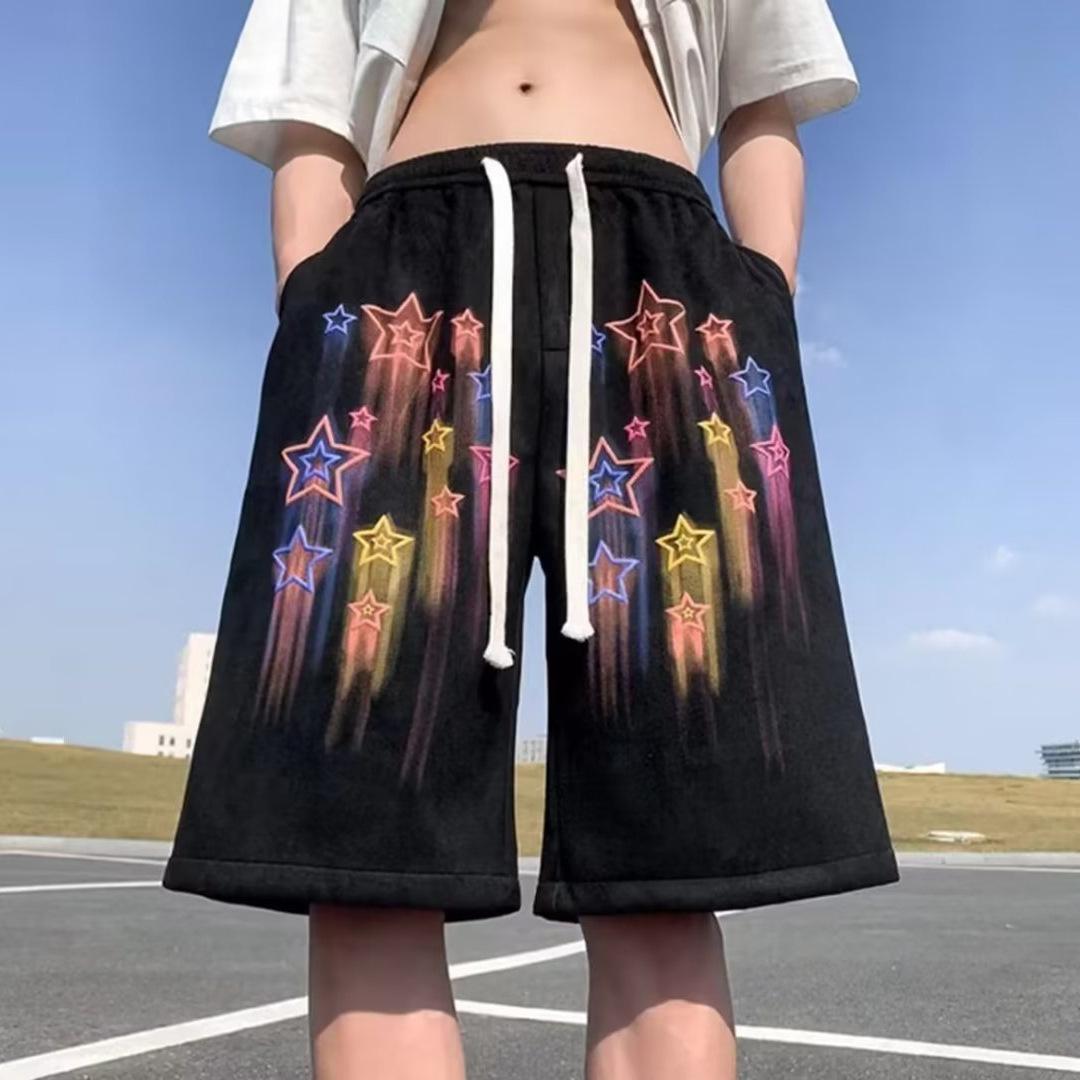 

Shorts Men s Summer New Sports Pants Versatile Casual Five-point Pants 5XL чорний