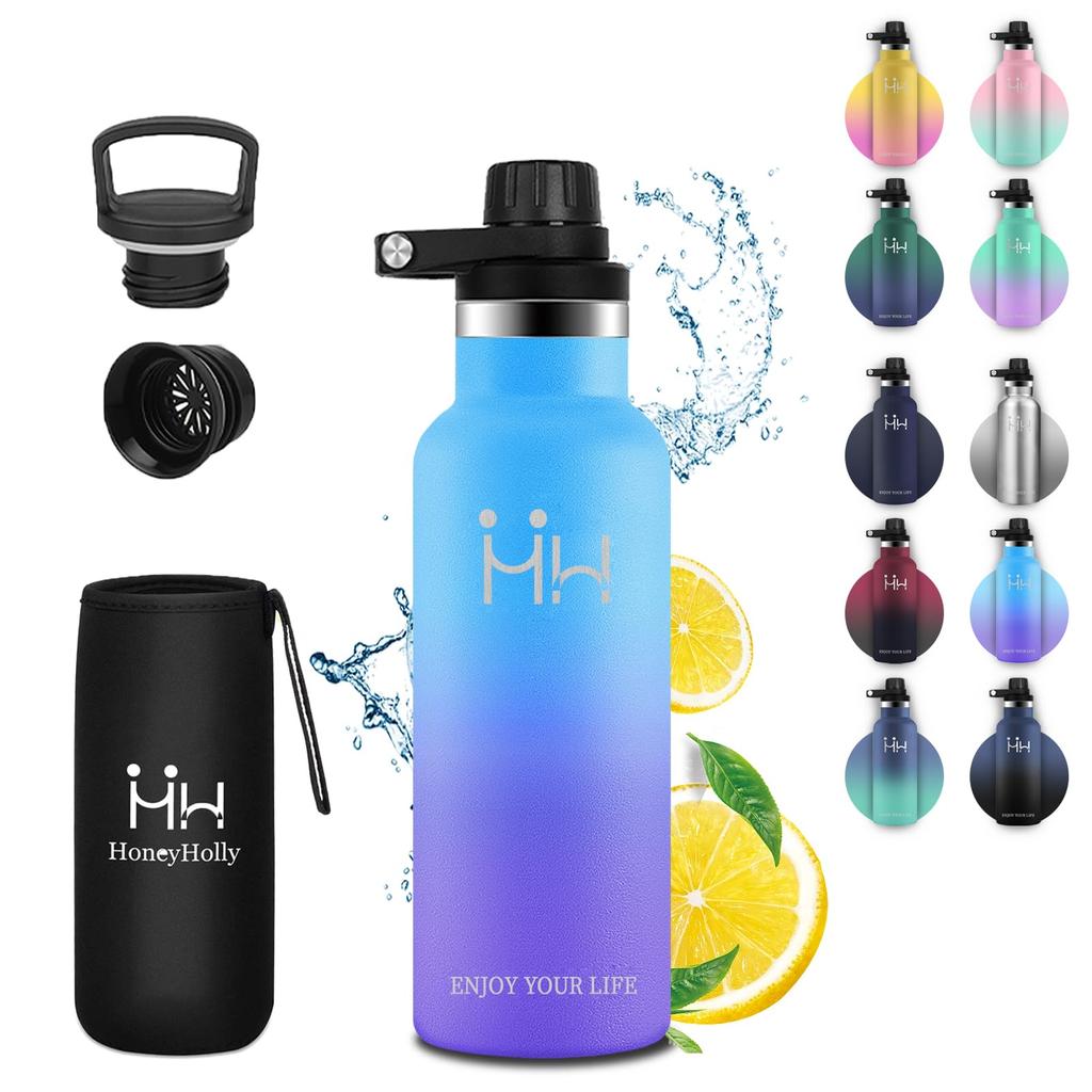 Eliciya 750ml Stainless Steel Water Bottle with Vacuum Insulation, Keeps Drinks Hot or Cold for Long Hours, Carbonated Drinks Compatible, Wide Mouth