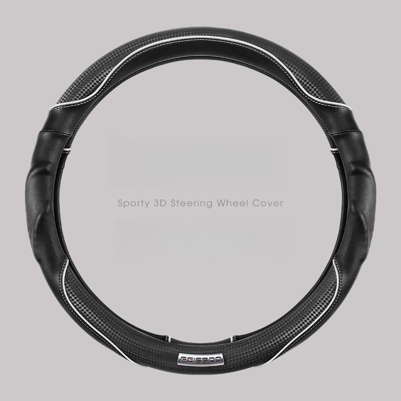 BFA1 Nappa Leather Car Steering Wheel Cover Universal Anti Slip Steering Wheel Covers Car Accessories Carbon Fibre Steering Covers