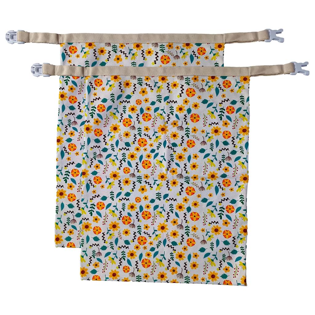 Organic Cotton Bees Wax Food Storage Bag with Elastic Bands and Carabiner Sustainable Kitchen Essential For Bread Cheese